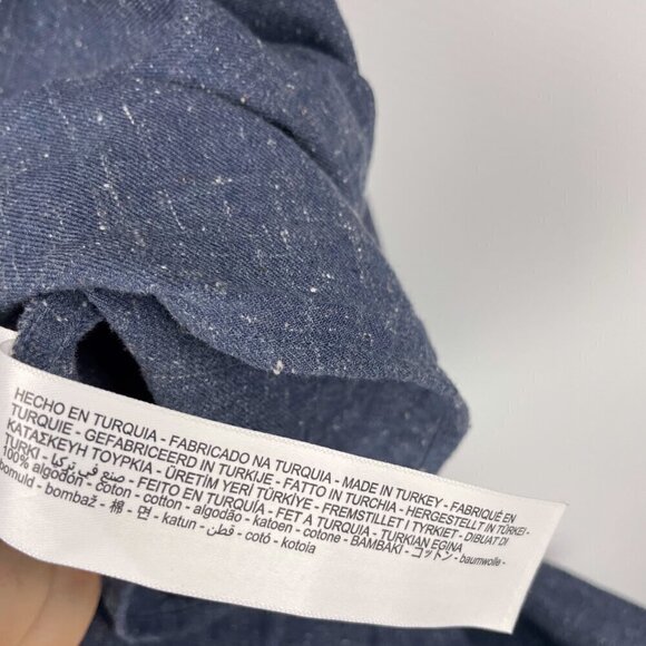 MASSIMO DUTTI Casual 100% Cotton Button down up Blue White Shirt SIZE M - Picture 8 of 8